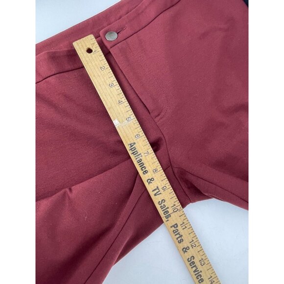 INC Women's Burgundy Black Side Stripe Ankle Stretch Pants Size 8 - Picture 9 of 11